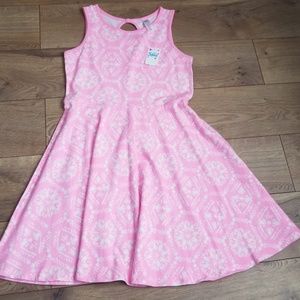 New Justice Girl's size 12 Pink/White Dress